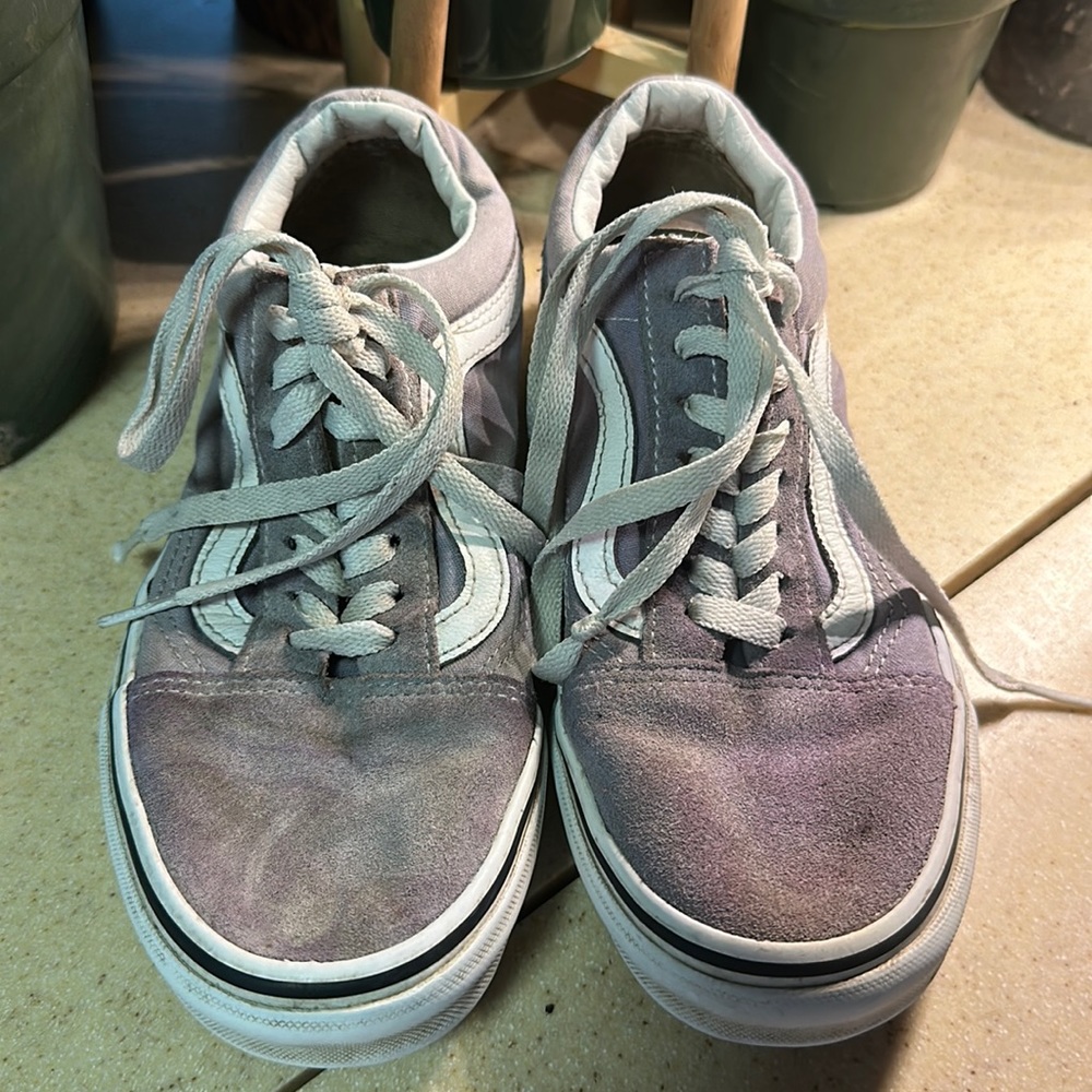 🧿SOLD🧿COPY - VANS Old Skool Gray Canvas/Suede Lace Up Low Top Skate Shoes